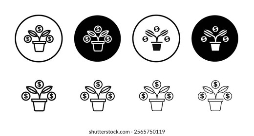 Seed money icon Simple thin outline