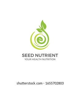 seed nutrient logo vector for nutrition company