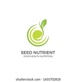 seed nutrient logo vector for nutrition company