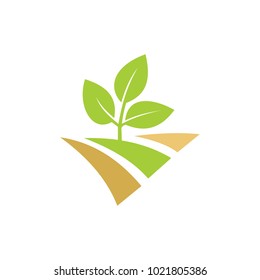 seed organic plant botany vector logo
