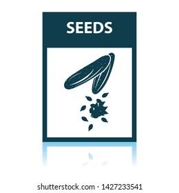 Seed Pack Icon. Shadow Reflection Design. Vector Illustration.