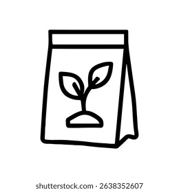 Seed packet sprouting hope and growth icon illustration element