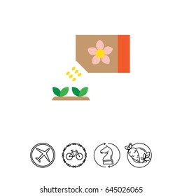 Seed packet and sprouts