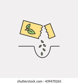 Seed Packet Thin Line Icon. Vector Illustration.