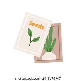 Seed packets. Flat vector illustration isolated on white background.