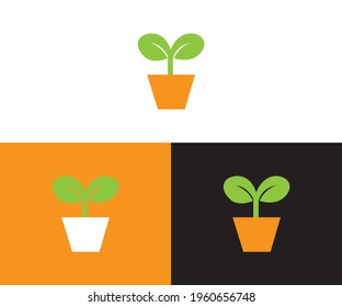 seed plant design logo design