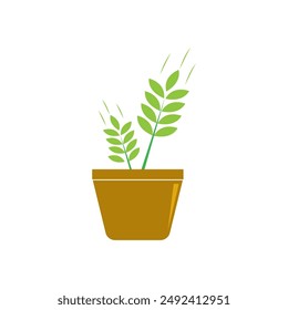 Seed plant icon flat design