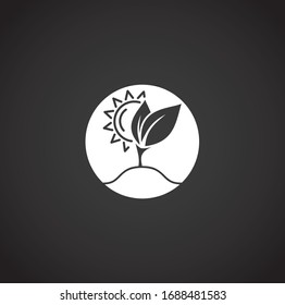 Seed related icon on background for graphic and web design. Creative illustration concept symbol for web or mobile app.