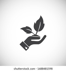 Seed related icon on background for graphic and web design. Creative illustration concept symbol for web or mobile app.