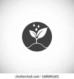 Seed related icon on background for graphic and web design. Creative illustration concept symbol for web or mobile app.