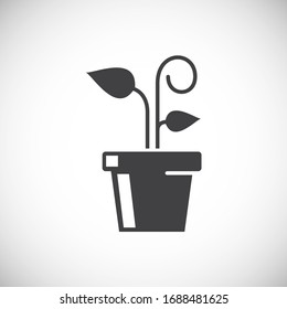 Seed related icon on background for graphic and web design. Creative illustration concept symbol for web or mobile app.