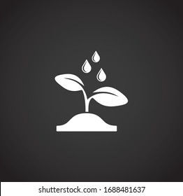 Seed related icon on background for graphic and web design. Creative illustration concept symbol for web or mobile app.