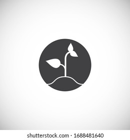 Seed related icon on background for graphic and web design. Creative illustration concept symbol for web or mobile app.