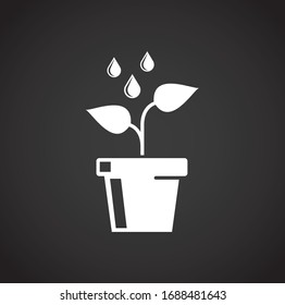 Seed related icon on background for graphic and web design. Creative illustration concept symbol for web or mobile app.
