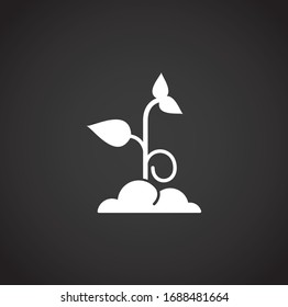 Seed related icon on background for graphic and web design. Creative illustration concept symbol for web or mobile app.