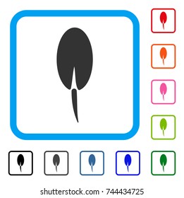 Seed Root icon. Flat grey pictogram symbol in a blue rounded square. Black, gray, green, blue, red, orange color versions of Seed Root vector. Designed for web and app user interface.