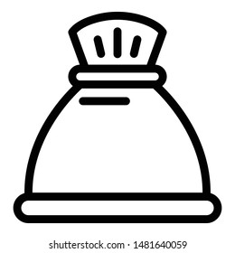 Seed sack icon. Outline seed sack vector icon for web design isolated on white background