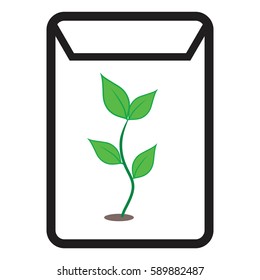 Seed sack icon ,seed packet vector