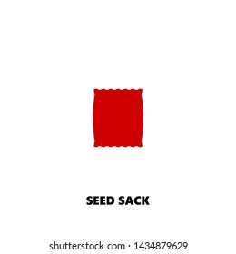 seed sack icon. seed sack vector design. sign design. red color