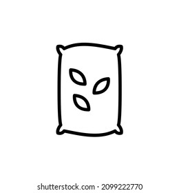 Icono de saco de semilla ilustración vectorial plantilla para muchos fines. Aislado sobre fondo blanco.