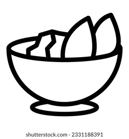 Seed salad icon outline vector. Vegan meat. Bean based