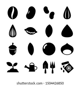 seed solid icons vector design