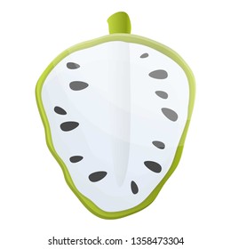 Seed soursop icon. Cartoon of seed soursop vector icon for web design isolated on white background