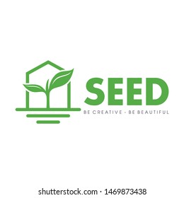 Seed, Sprout, Agriculture Shop Logo Vector