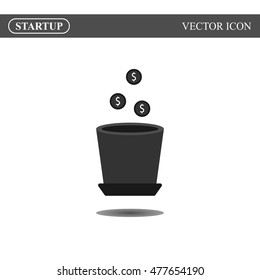 Seed stage startup black icon