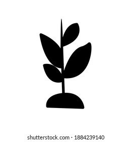 seed tree growing flat icon vector illustration