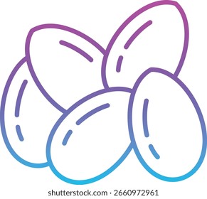 Icono de Vector de semillas. Se puede utilizar para aplicaciones de impresión, móviles y de Web.