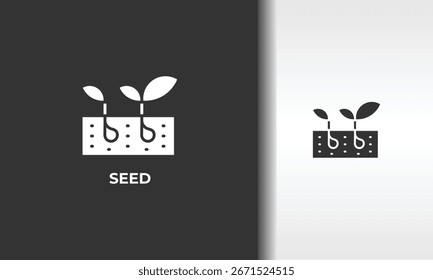 Vector De Semillas, Icono O Logotipo Ilustración De Símbolo Aislado