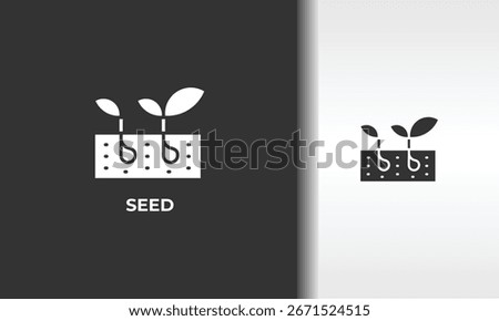 Seed Vector, Icon Or Logo Sign Isolated Symbol Illustration