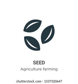 Seed vector icon on white background. Flat vector seed icon symbol sign from modern agriculture farming and gardening collection for mobile concept and web apps design.