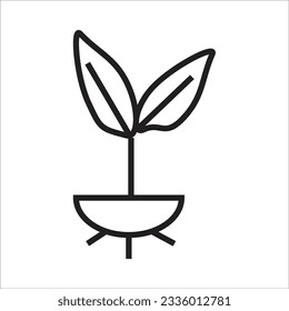 seed vector icon template line