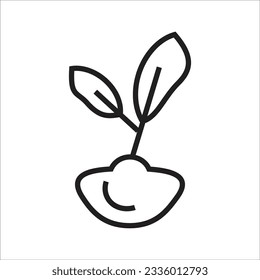 seed vector icon template line