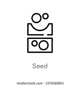 seed vector line icon. Simple element illustration. seed outline icon from farming concept. Can be used for web and mobile