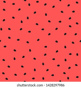 seed watermelon pattern on red background vector