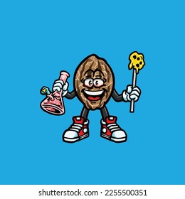 seed weed vector dabbing bong hold wax nug weed cartoon
