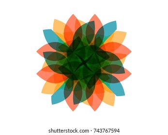 the seed-bearing part of a plant, consisting of reproductive organs that are typically surrounded by a brightly colored corolla  .Icon symbol isolated on white background. Vector illustration.