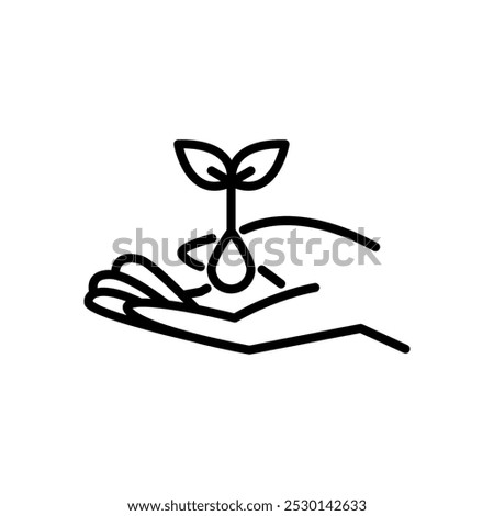 seeding icon vector in line style