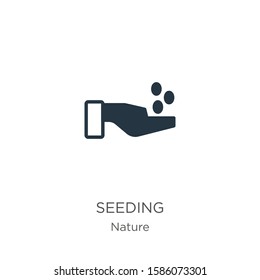 Seeding icon vector. Trendy flat seeding icon from nature collection isolated on white background. Vector illustration can be used for web and mobile graphic design, logo, eps10