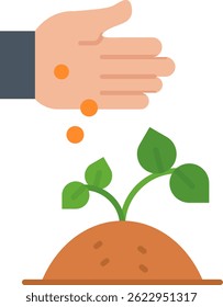 Línea de siembra de diseño de ícono de Vector