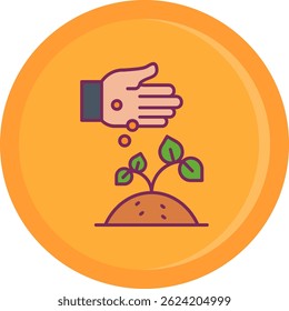 Línea de siembra de diseño de ícono de Vector