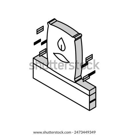 seeding organic soil isometric icon vector. seeding organic soil sign. isolated symbol illustration