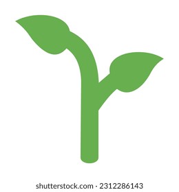 Seedling emoji icon vector on white background. Nature illustration