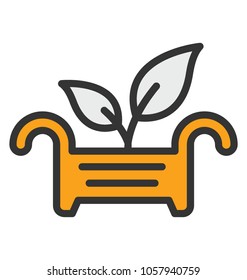Seedling growth and maturation in a pot