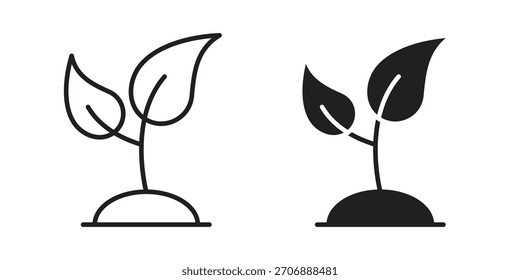 Icono de plántula colección. iconos simples modernos para el Web