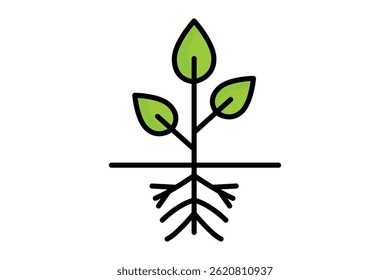 Seedling icon. colored outline icon style. icon related to agriculture. agriculture elements vector illustration