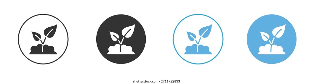 Conjunto de diseño de Plantilla de logotipo de icono de plántula